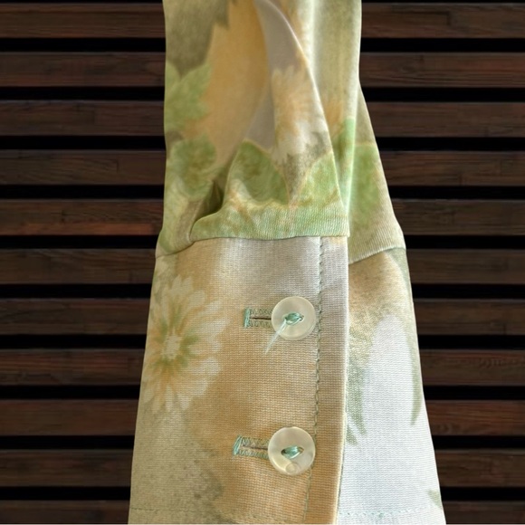 Vintage 'Shirt Accent' Brand Floral Print Pointed Collar Women's Small 1970s - Picture 4 of 8